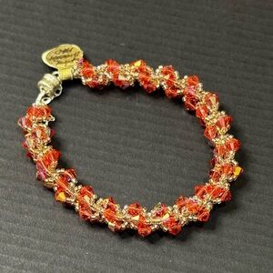 NWT Handmade Spiral Bracelet With Swarovski Crystals and Magnetic Clasp